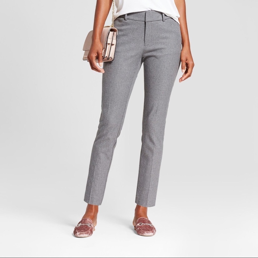 High rise grey pants